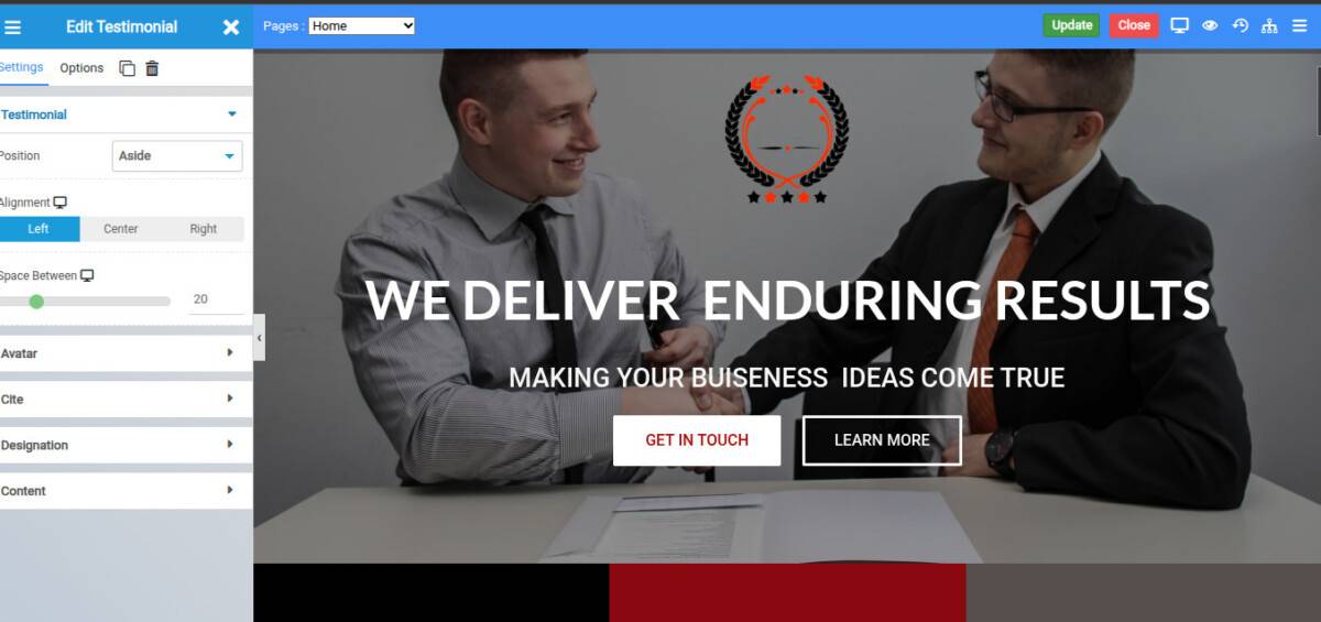 cloud web builder drag and drop