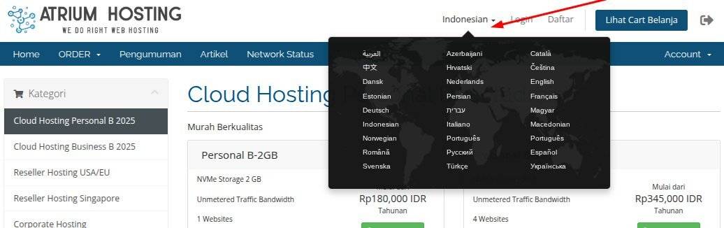 bali hosting in english