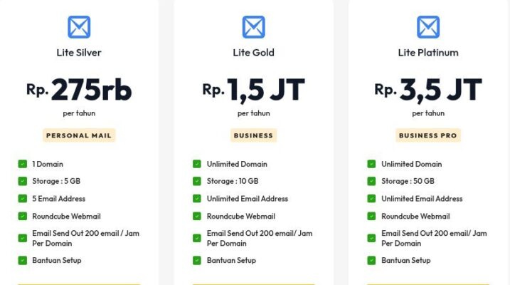paket email bisnis murah